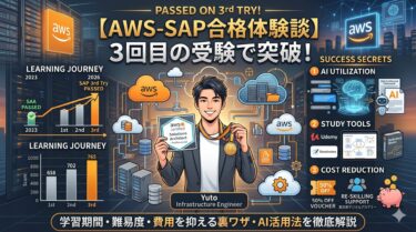 【AWS-SAP合格体験談】3回目の受験で突破！学習期間・難易度・費用を抑える裏ワザ・AI活用法を徹底解説